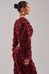 ROSE PETALS FLORAL SHRUG