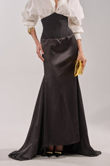 STAR OF THE NIGHT HIGH WAISTED CORSET MAXI SKIRT