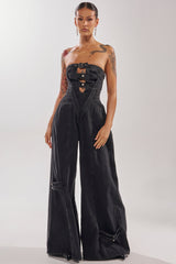 SO YESTERDAY WIDE LEG DENIM JUMPSUIT