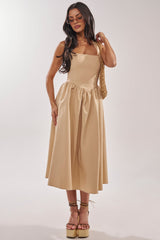 SWEET SOFIE HALTER MIDI DRESS