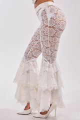 COACHELLA LACE RUFFLE PANTS