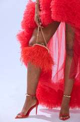 PARTY STARTER FEATHER PURSE