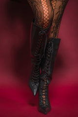 AZALEA WANG BUCHANAN LACE UP BOOT IN BLACK