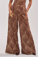 CLAIRE EYELET PALAZZO PANT