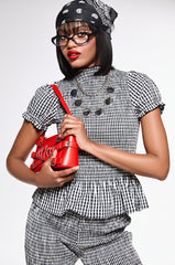CROSSED OUT SHOULDER PURSE