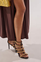 AZALEA WANG HERSILIE BROWN GLADIATOR STILETTO