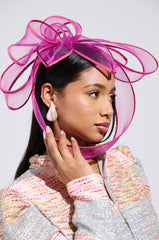 TO THE RACES FASCINATOR IN PINK
