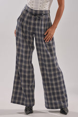 JANE PLAID TROUSER