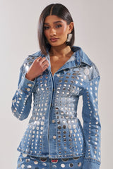 STUDS EVERYWHERE BUTTON DOWN