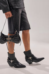 AZALEA WANG LENKOV BLACK WESTERN BOOT