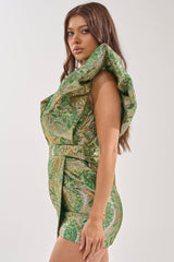 BEST DRESSED BROCADE MINI DRESS