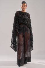 SHINE AWAY MESH BLOUSE