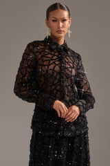 ROXY SEQUIN BUTTON DOWN