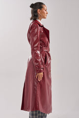 LADY DANGER FAUX LEATHER TRENCH