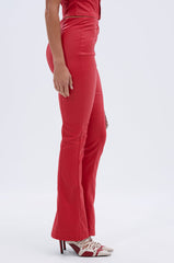 BIG CITY LIVIN FAUX LEATHER LEGGING IN RED