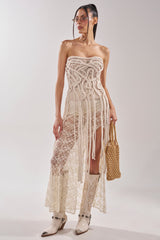 NEVER LOST TASSEL MESH CORSET