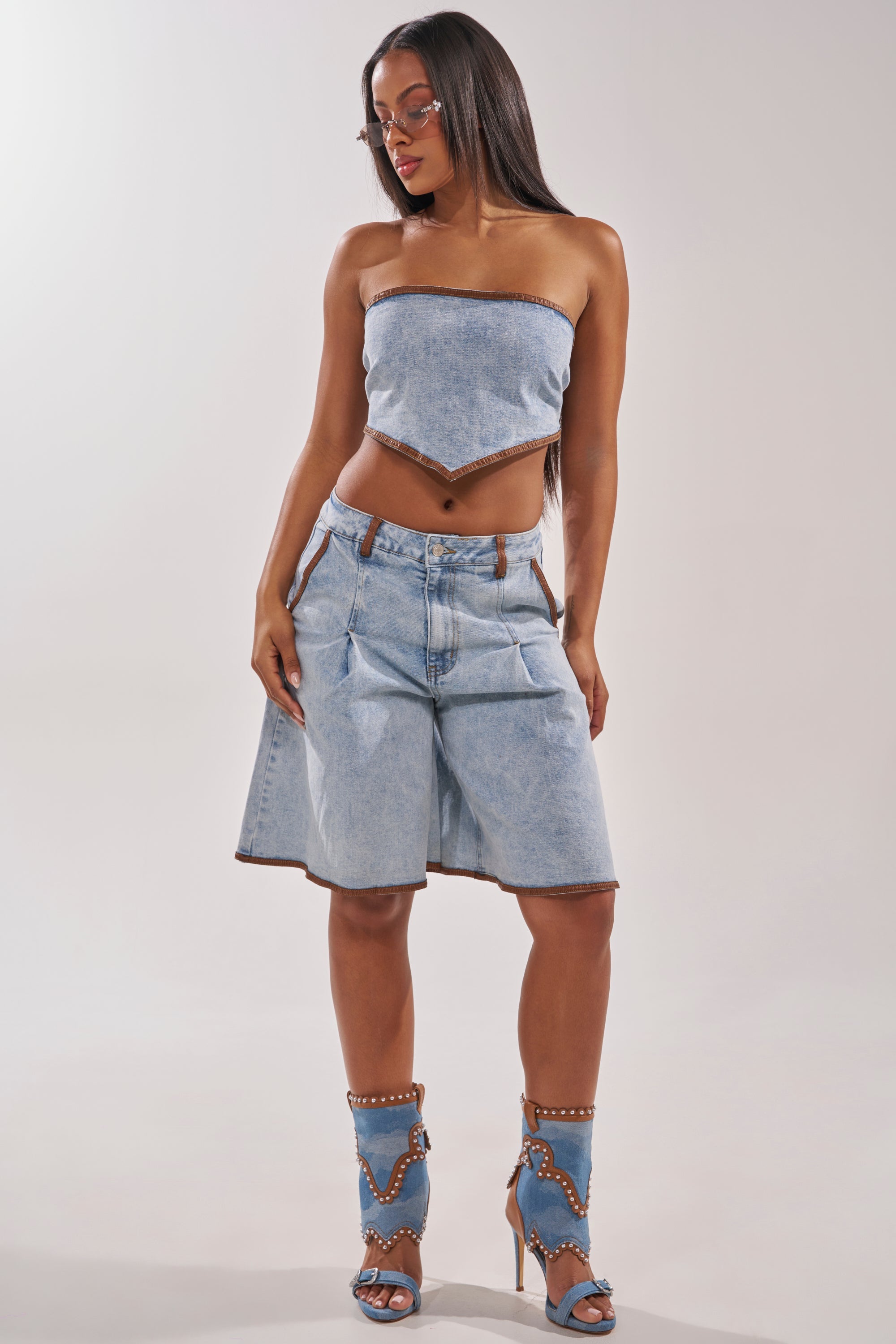 TOO COOL FOR THIS CORSET IN DENIM