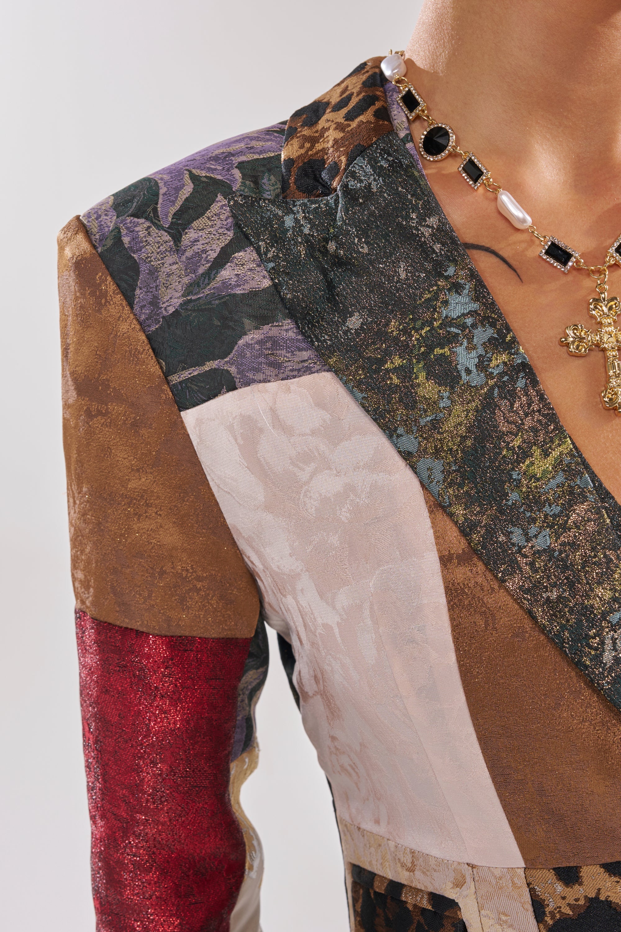 MADE YOU LOOK PATCHWORK BLAZER