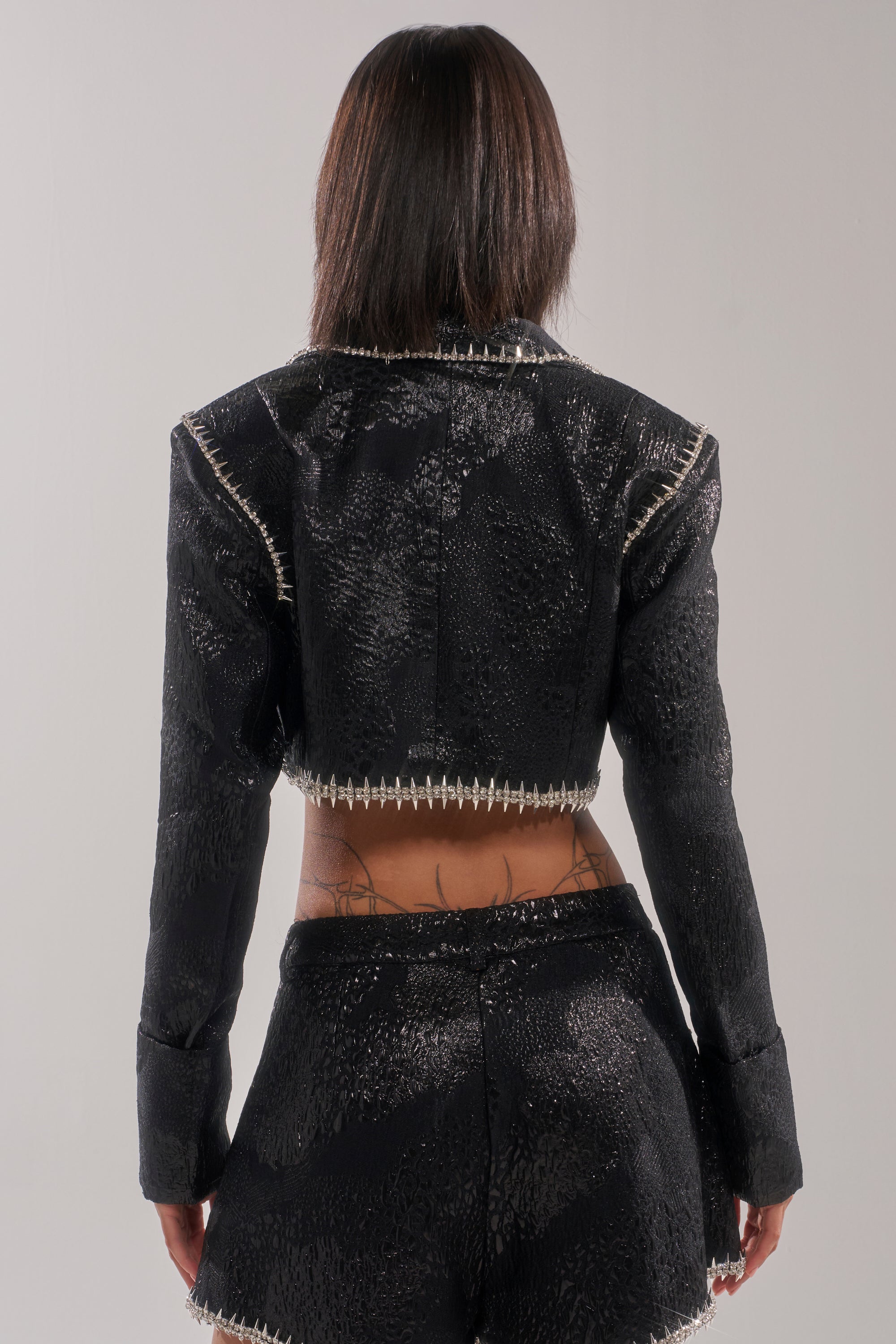 TWILIGHT ZONE EMBELLISHED BROCADE BLAZER
