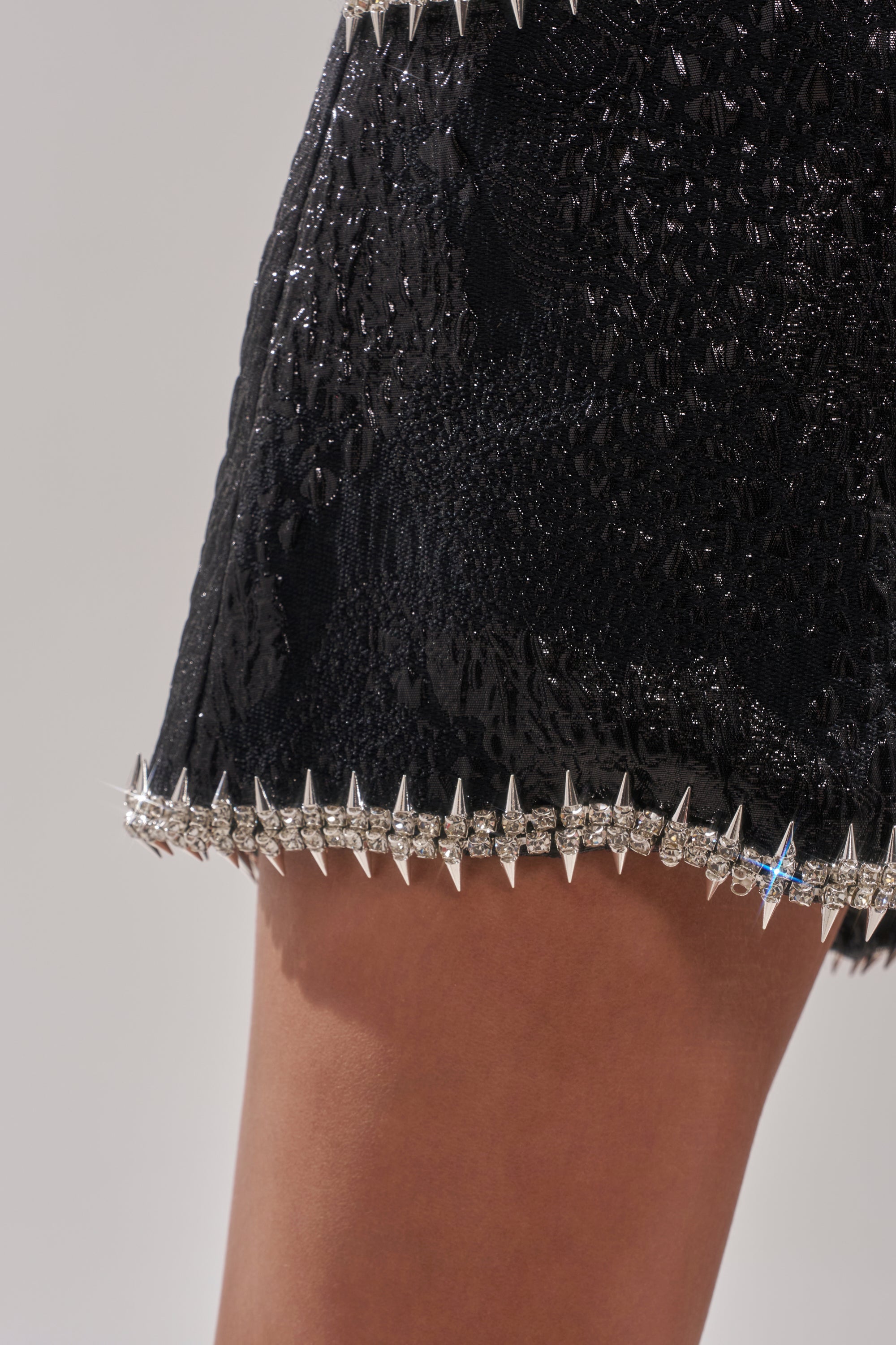 TWILIGHT ZONE EMBELLISHED BROCADE SHORTS