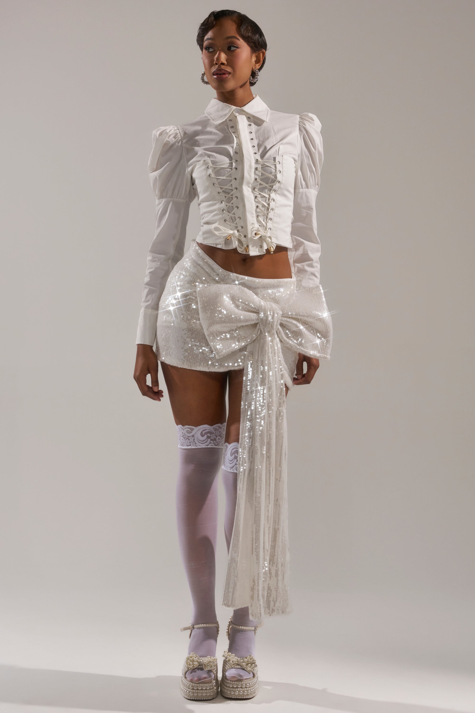 SHINING DOWN ON YOU SEQUIN MINI SKIRT