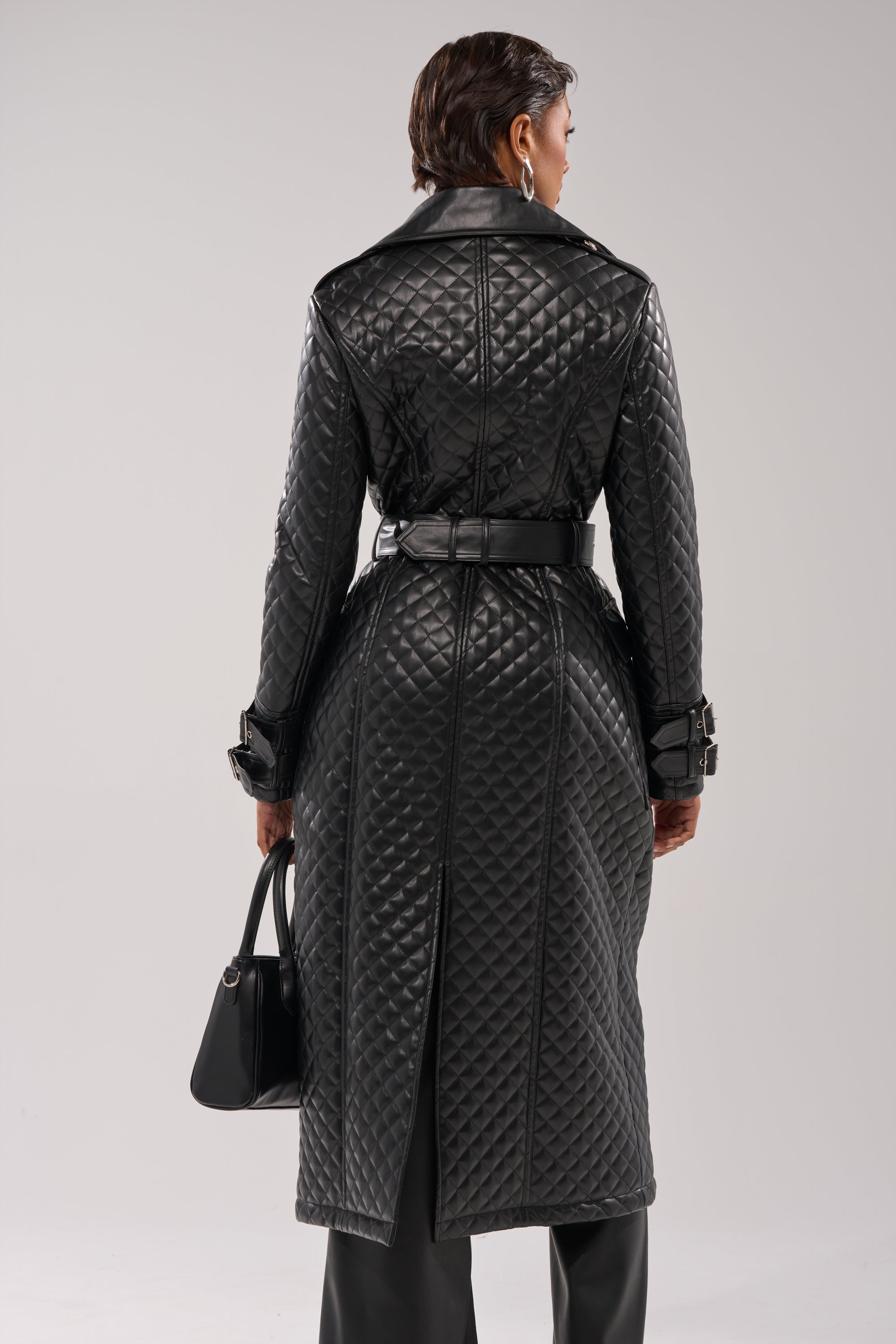 MADISON AVE QUILTED TRENCH