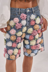 IRIS FLORAL BERMUDA SHORT