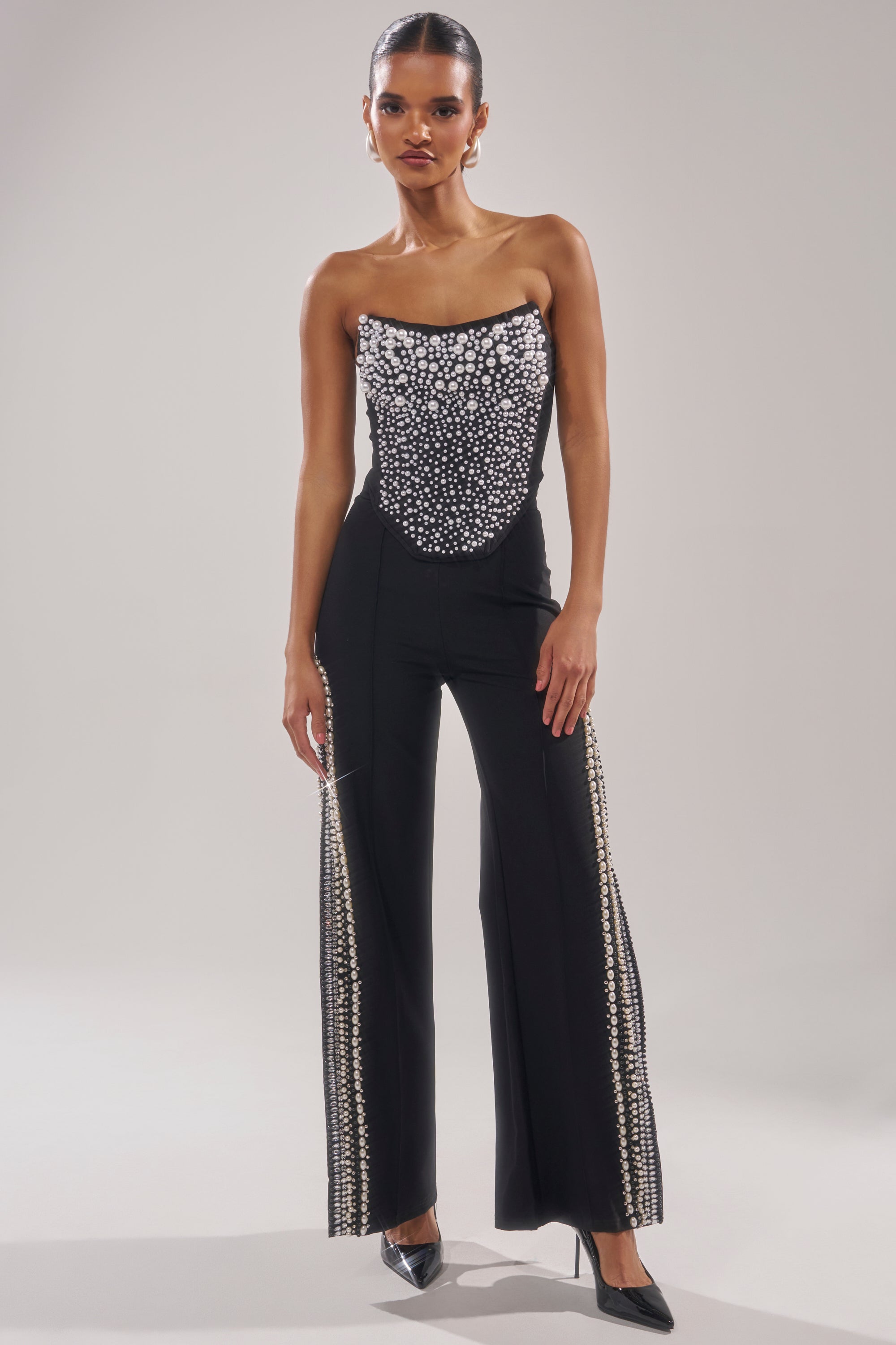 NEVER YOURS ALL OVER PEARL CORSET