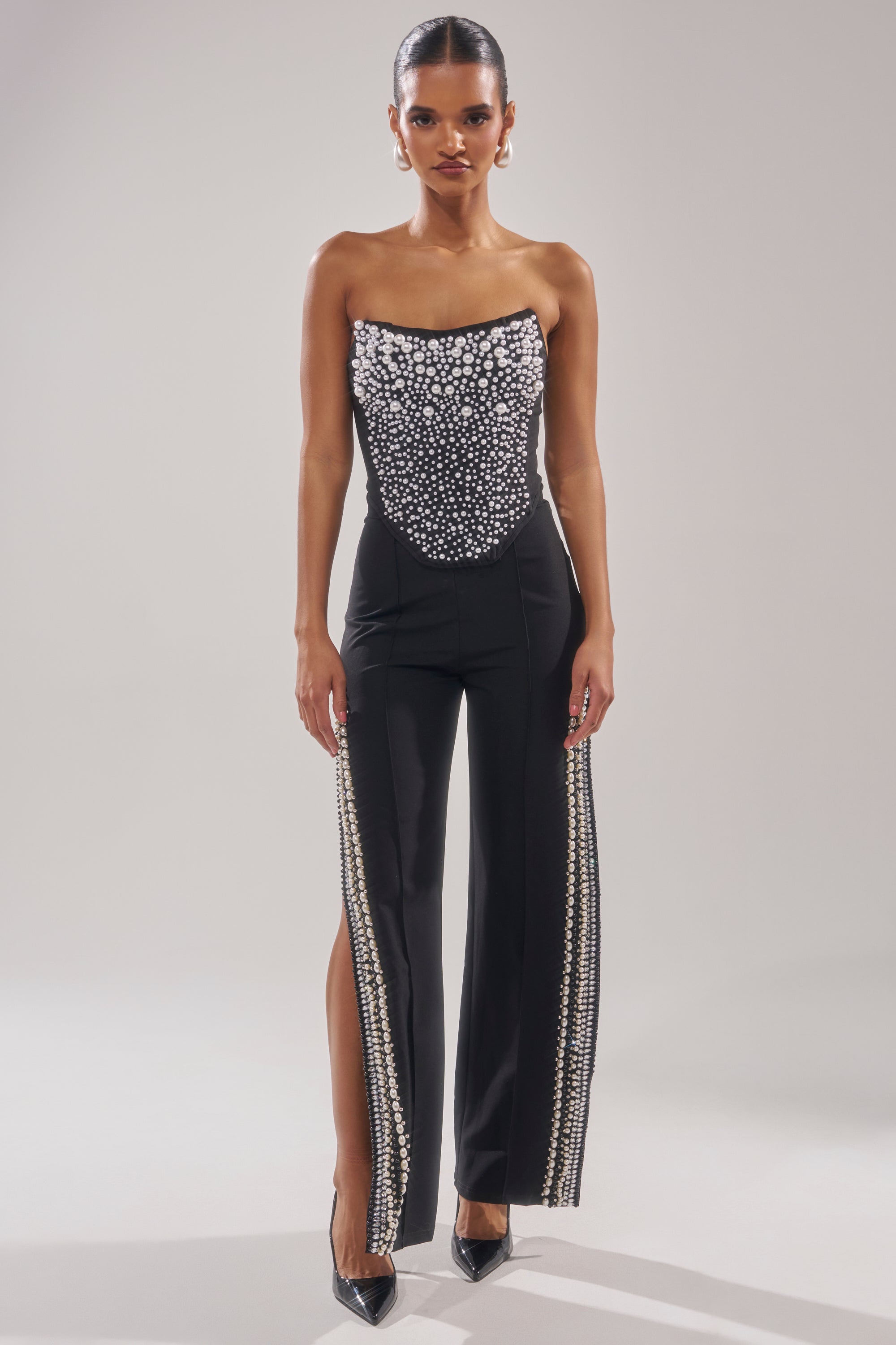 NEVER YOURS ALL OVER PEARL CORSET