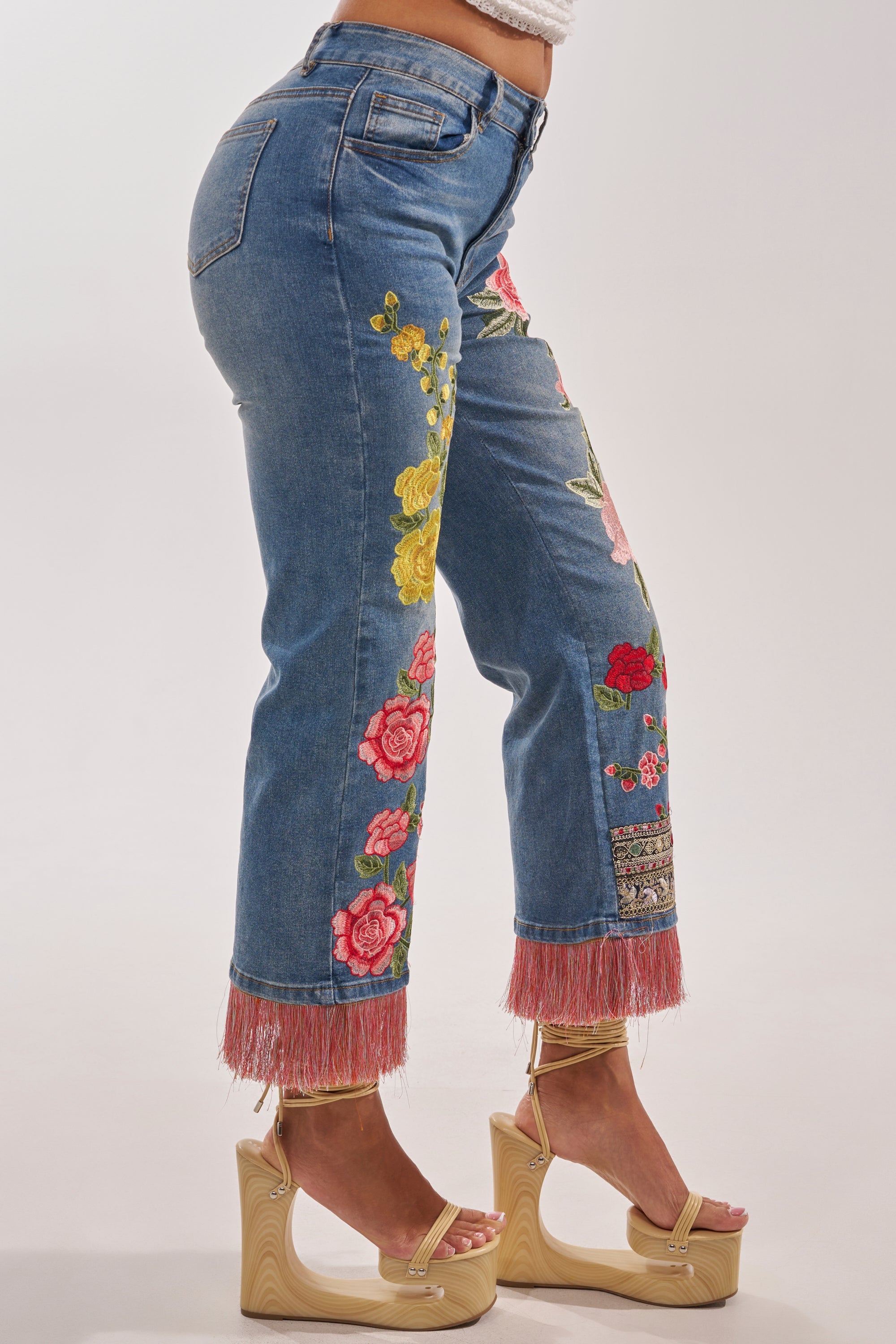 FLORAL FOR DAYS STRAIGHT LEG DENIM
