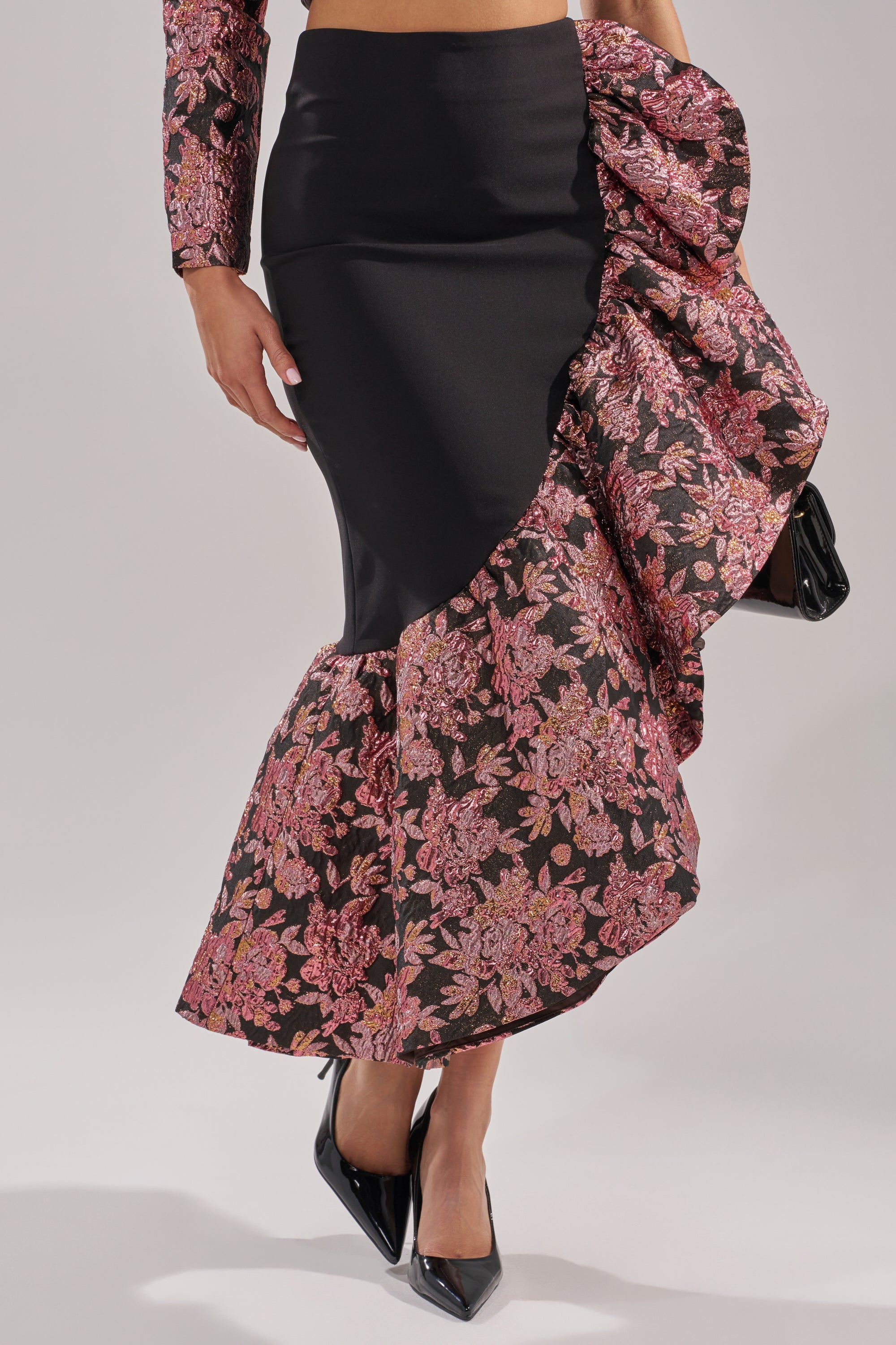 SO MUCH IN LOVE BROCADE MAXI SKIRT