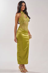 EVANGELINA SATIN MAXI DRESS