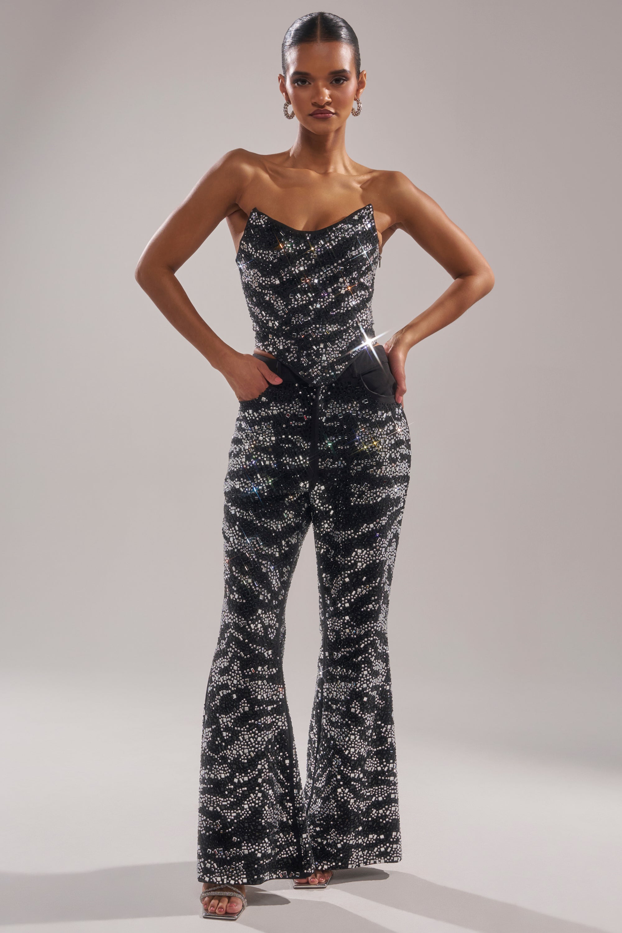TIME TO CELEBRATE AND DANCE RHINESTONE TROUSER