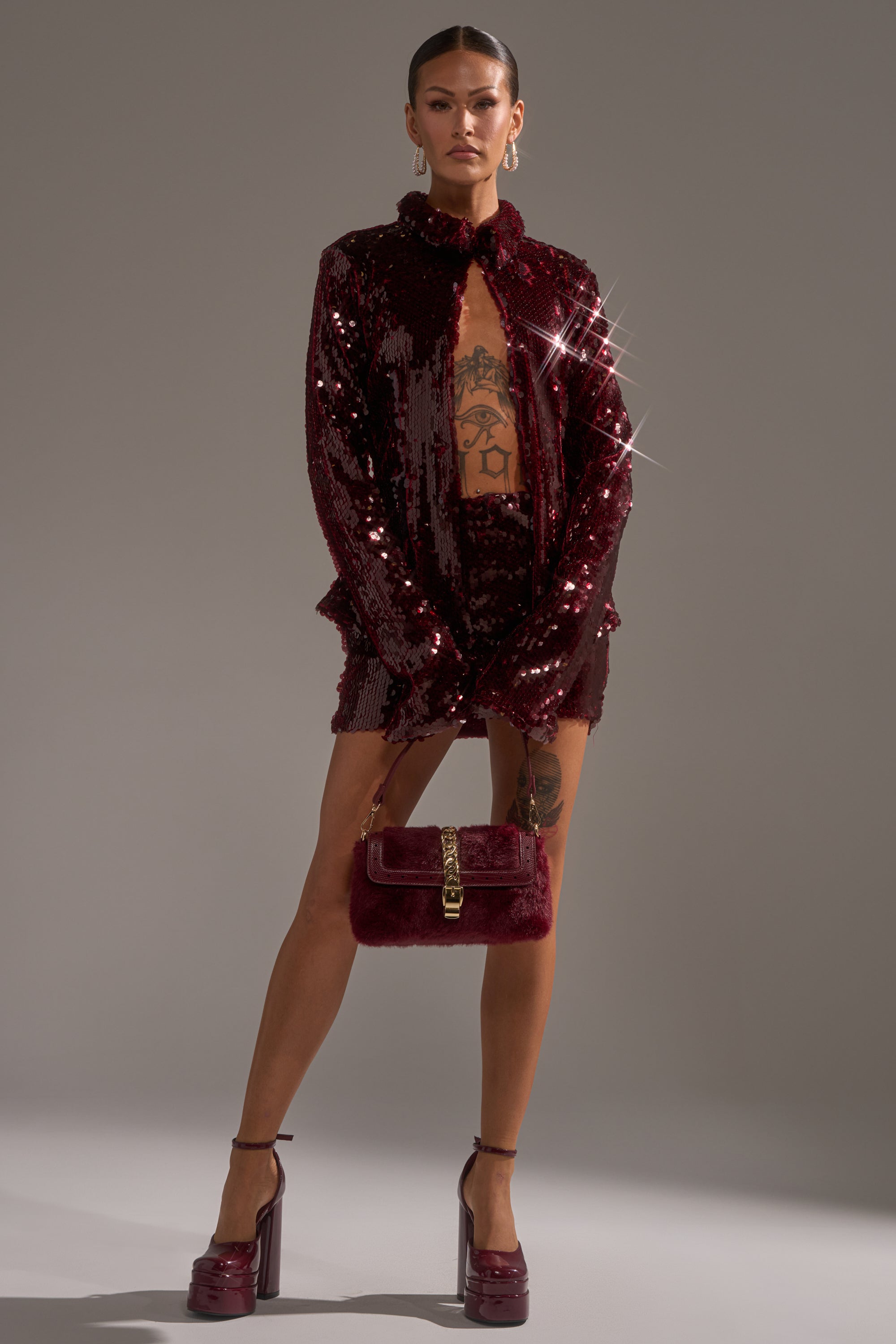SHINING DOWN ON YOU SEQUIN MINI SKIRT
