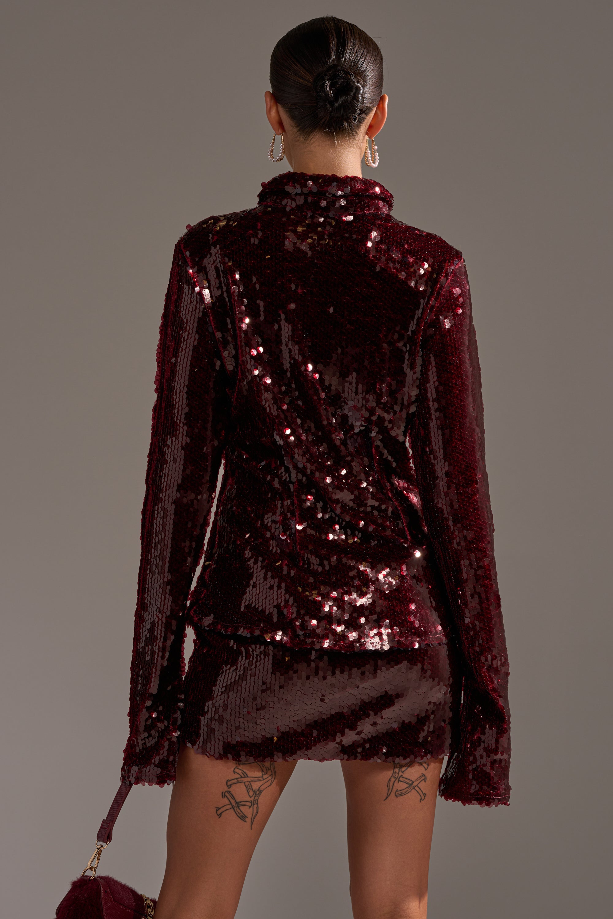 SHINING DOWN ON YOU SEQUIN BUTTON DOWN