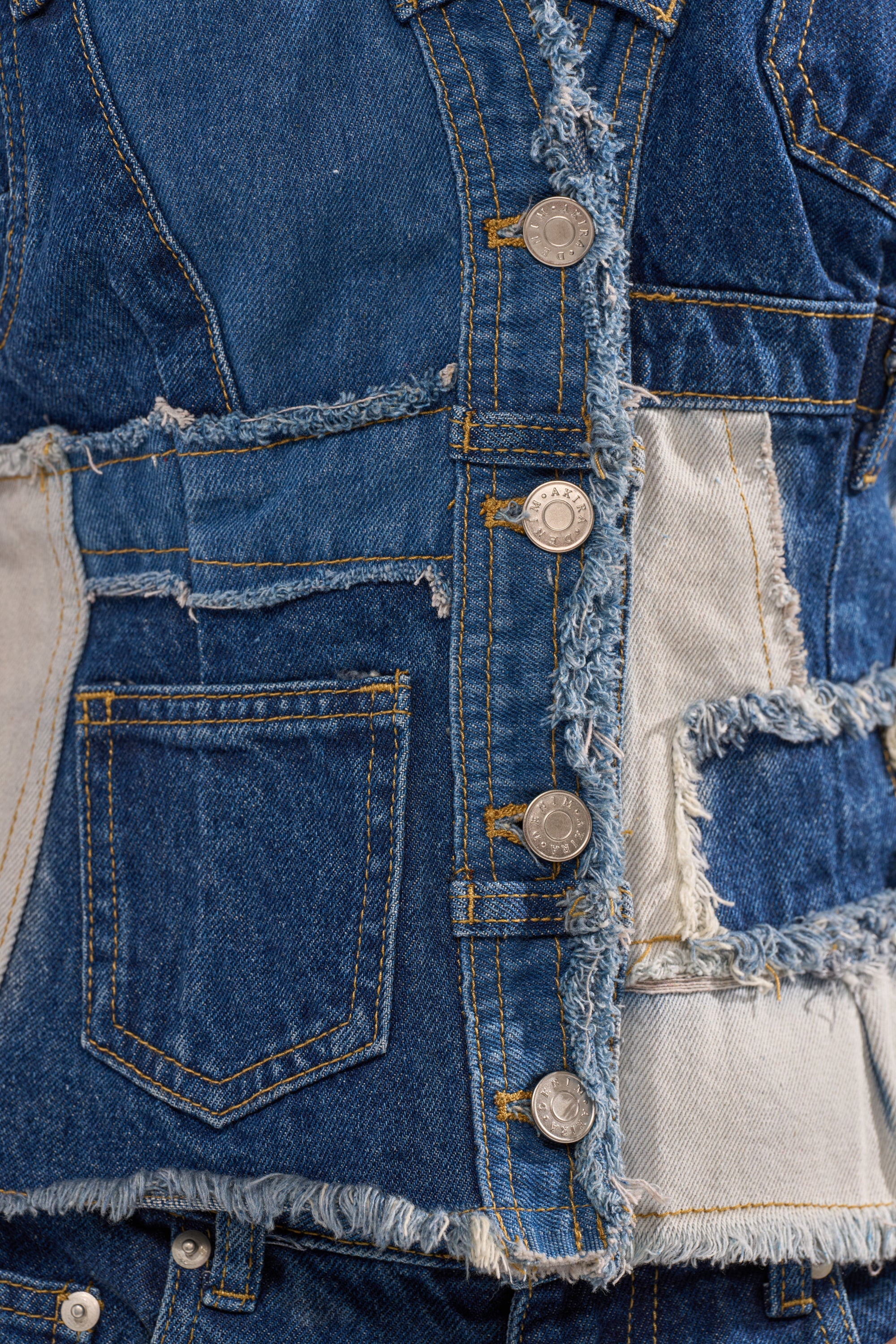 TOO MUCH GOING ON DENIM BUTTON DOWN