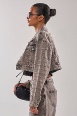 RIZZO STUDDED DENIM JACKET