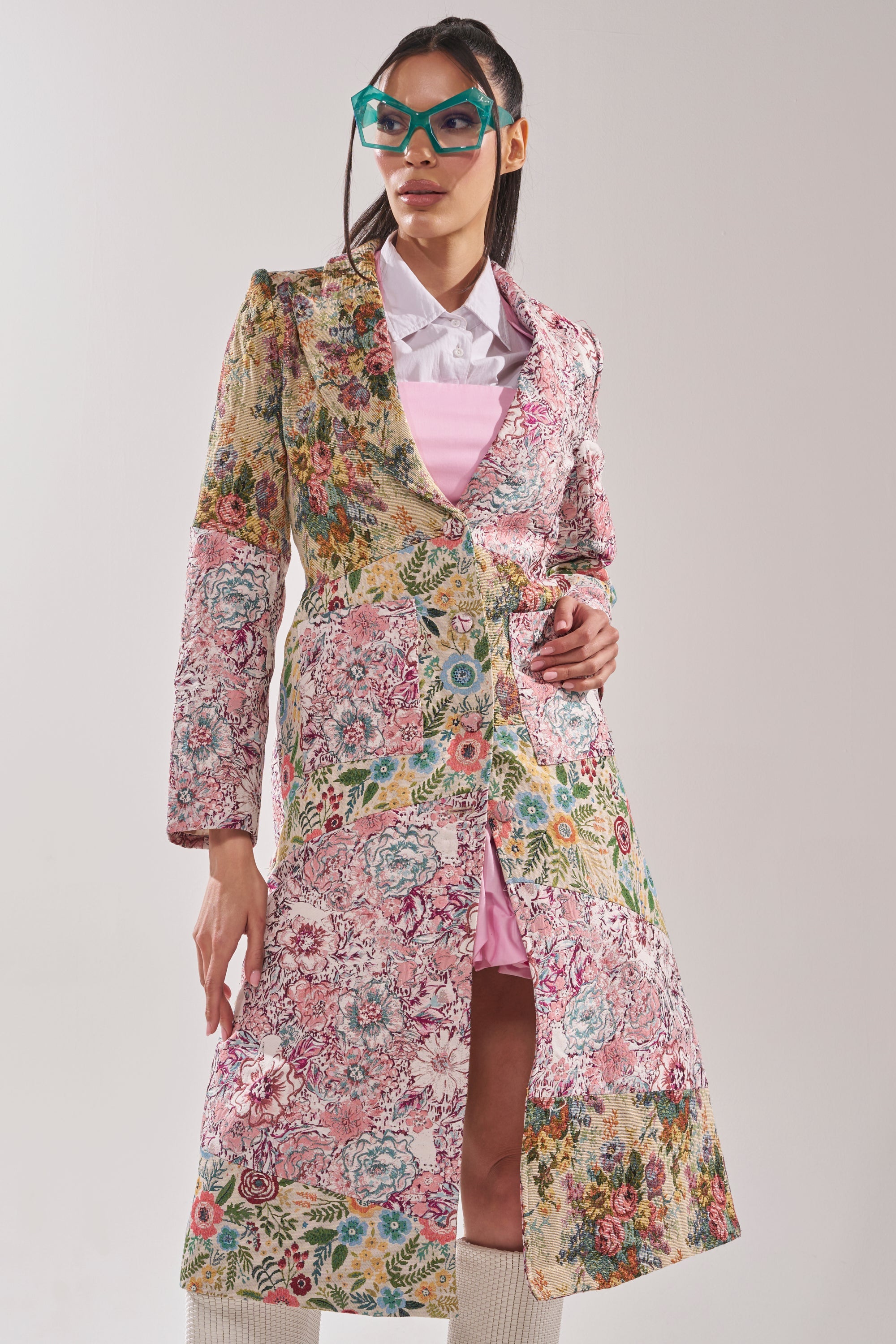HAD ME AT HELLO PATCHWORK TRENCH