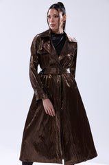 WORK OF ART METALLIC TRENCH