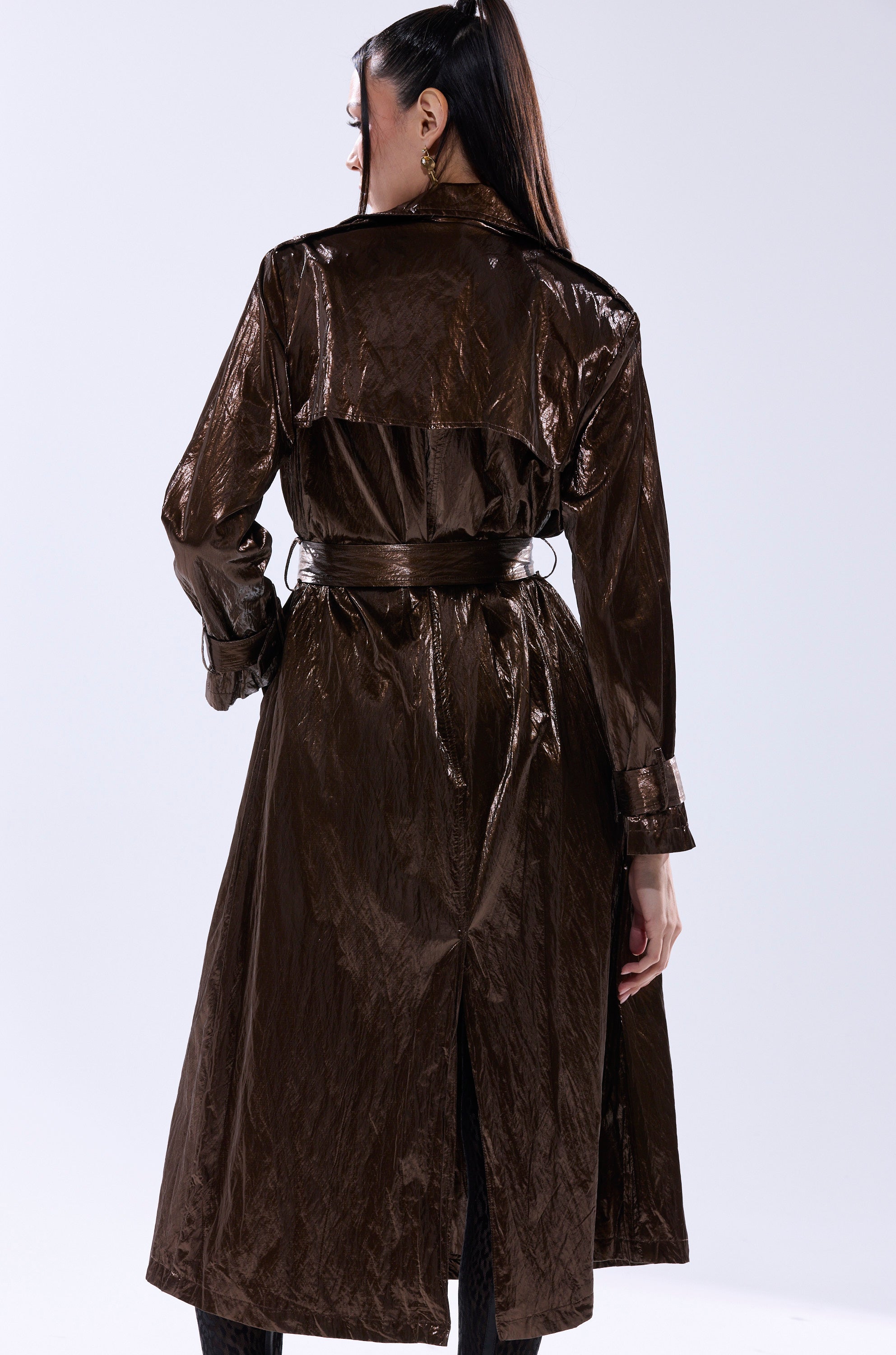 WORK OF ART METALLIC TRENCH