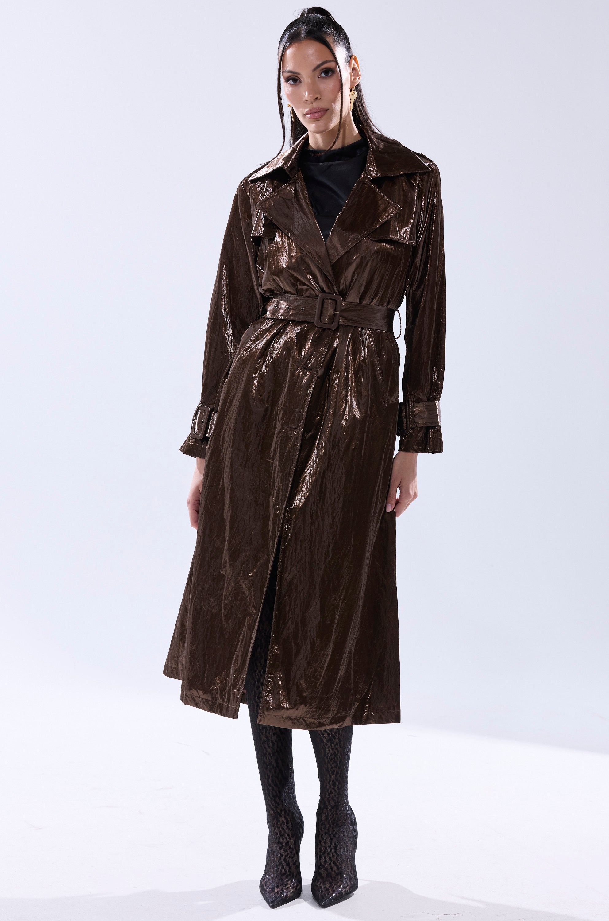 WORK OF ART METALLIC TRENCH