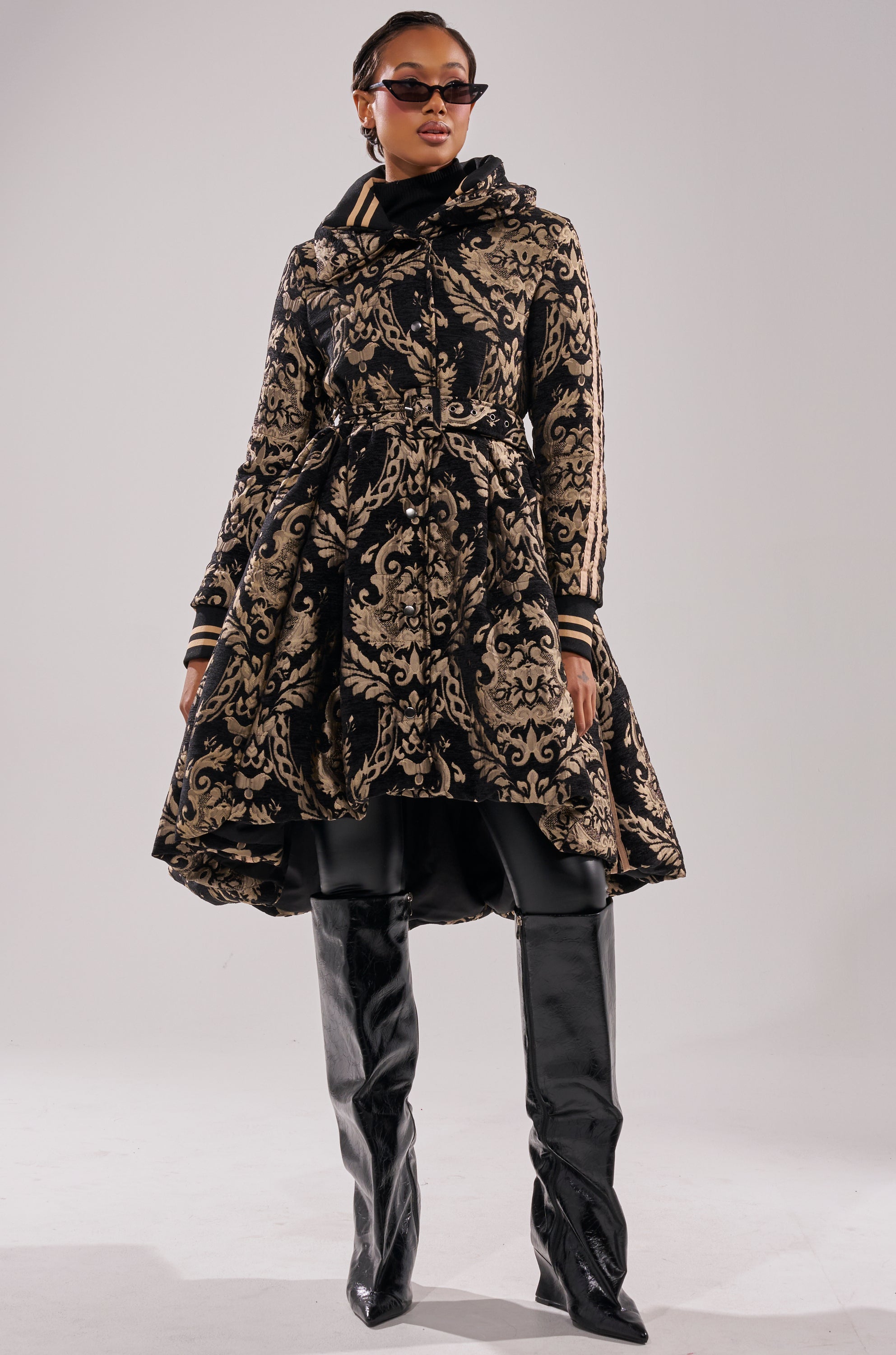 DECKER PUFFER TRENCH IN JACQUARD