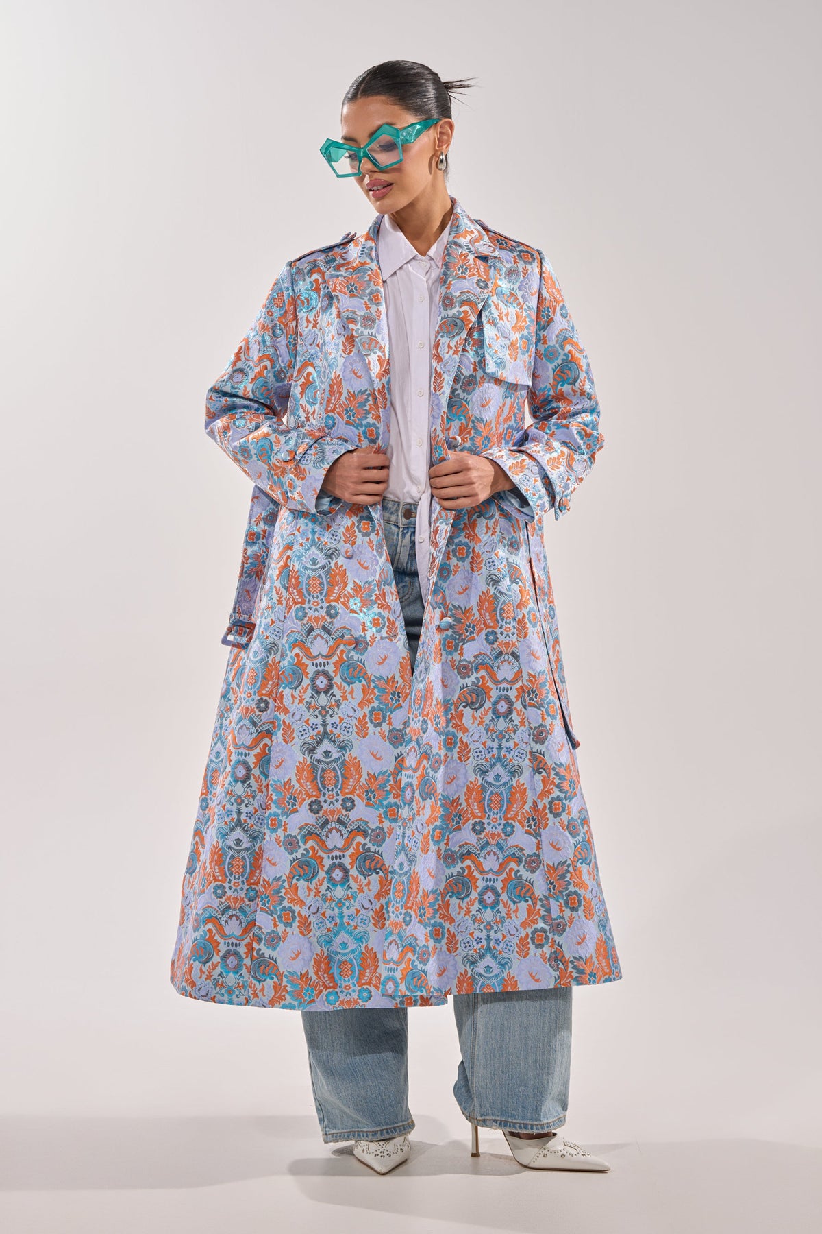ST. GERMAIN BROCADE TRENCH