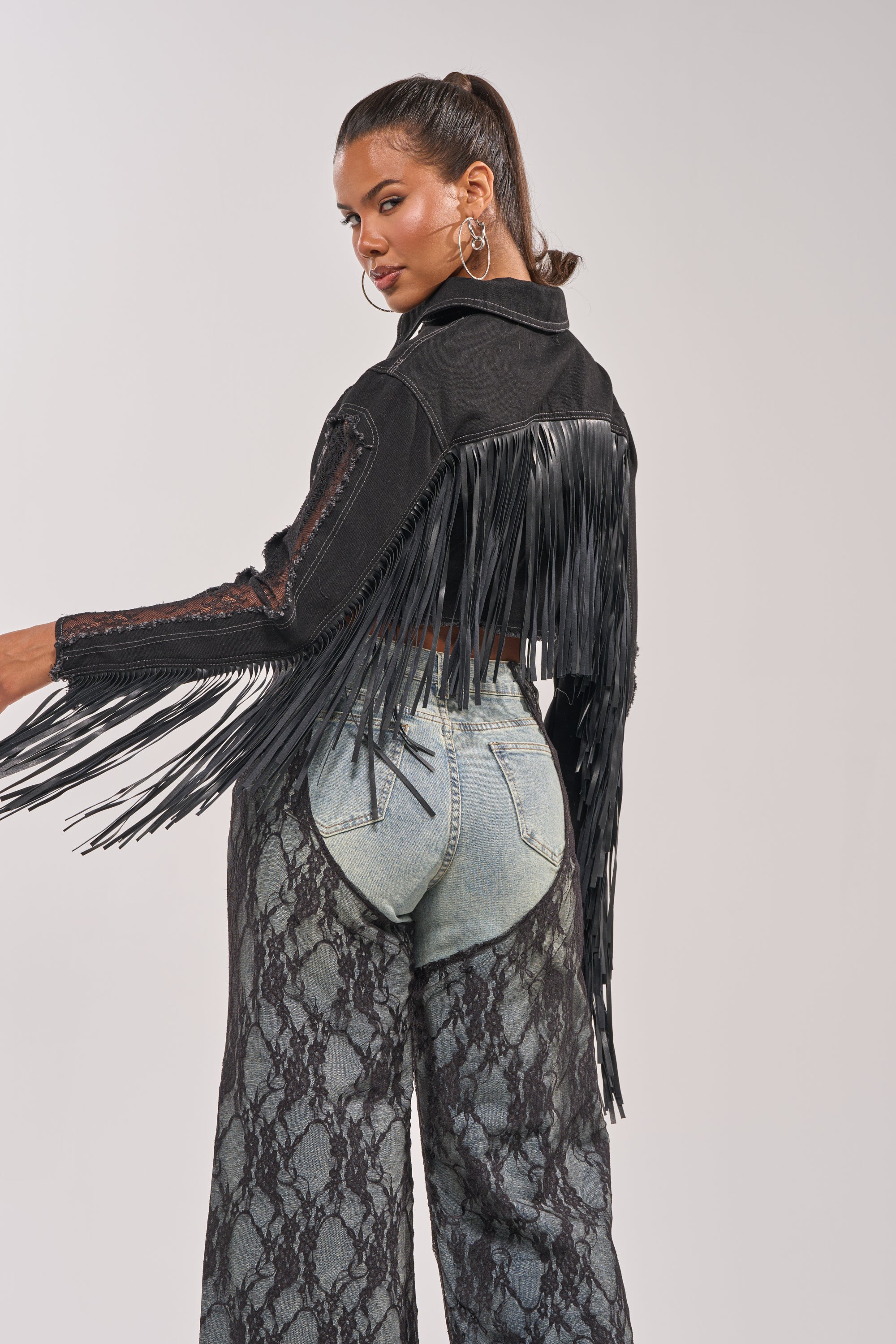 LACED AND LOADED DENIM JACKET