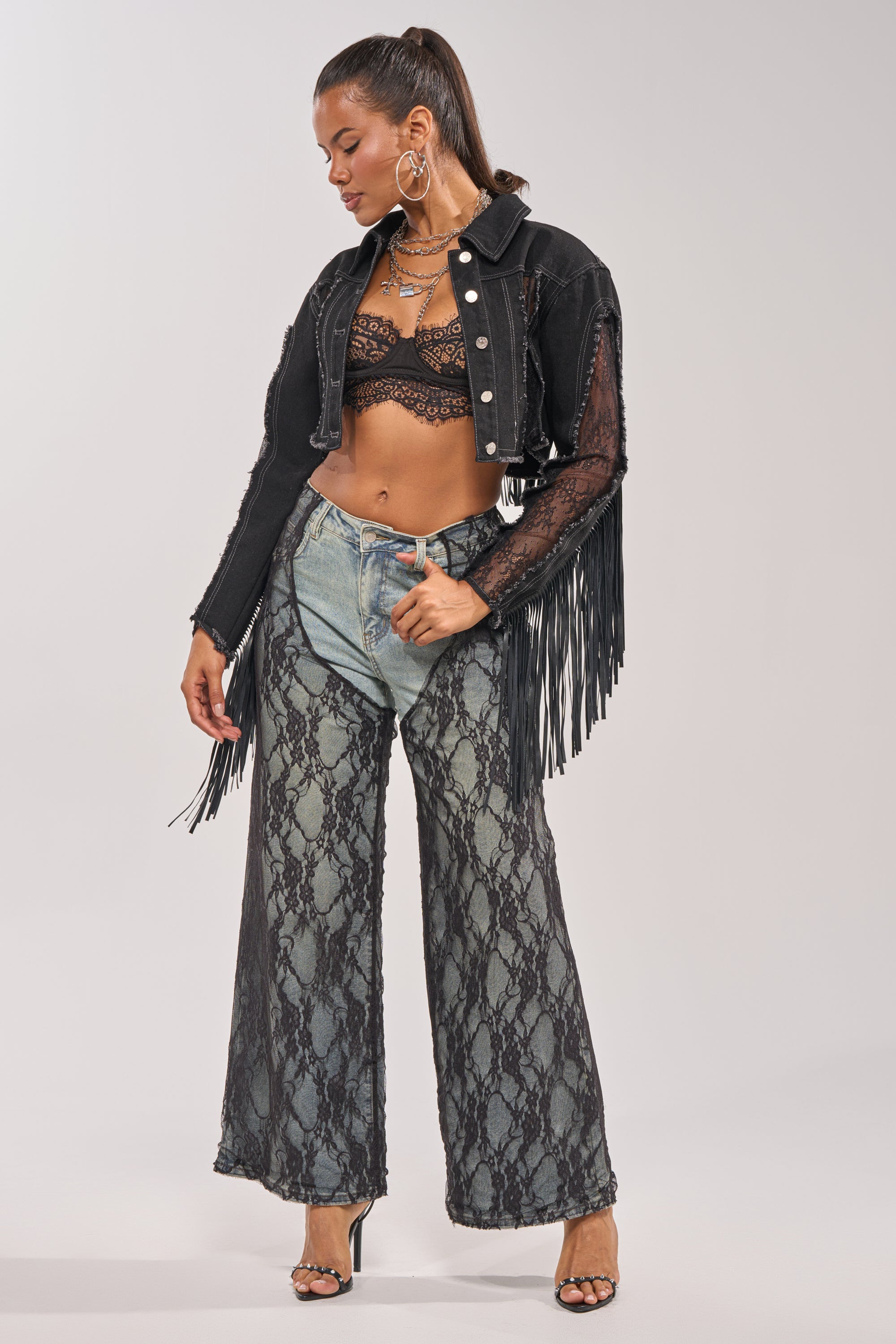 LACED AND LOADED DENIM JACKET