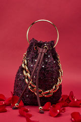 KARY TWEED BUCKET BAG