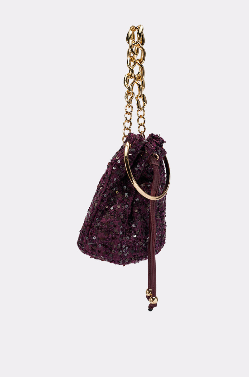 KARY TWEED BUCKET BAG