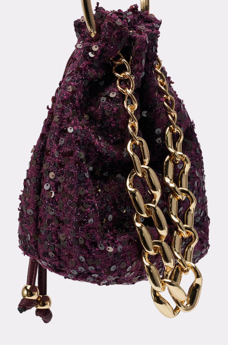 KARY TWEED BUCKET BAG