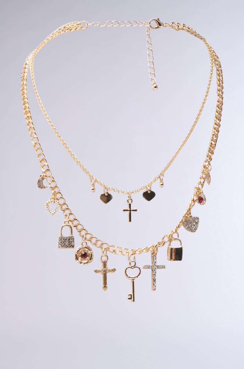 CHARMED LIFE GOLD NECKLACE