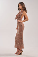 LOVE LETTERS EMBELLISHED MAXI DRESS